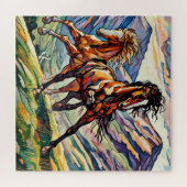 Pferde spielen 600 Stück Puzzle (Horizontal)