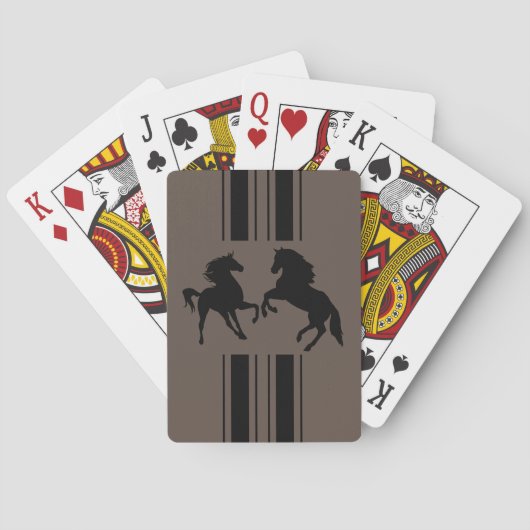Pferde spielen Karten Cusrom Farben Spielkarten (Rückseite)