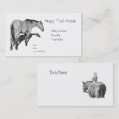 Pferde, Stall, Reiten, Lektion: Pferde im Visitenkarte (Vorne/Hinten)