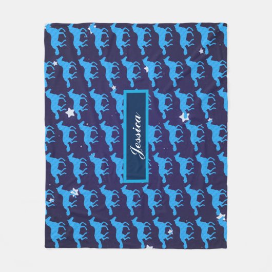 Pferde Starry Night Fleece Blanket (Vorderseite)