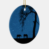 Pferde Startnight Chrustmas Keramik Ornament (Rechts)