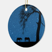 Pferde Startnight Chrustmas Keramik Ornament (Links)