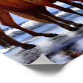 Pferde Stehend auf Beach Poster (Ecke)