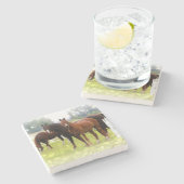 Pferde Steinuntersetzer (Seitenansicht)