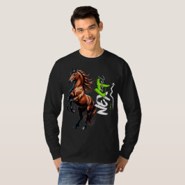 Pferde T - Shirt Tiere Illustration Pferde engl
