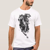 Pferde T - Shirt Tiere Illustration Pferde engl