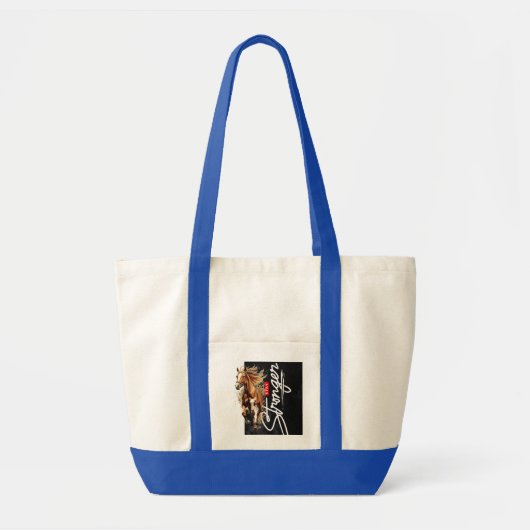 Pferde T - Shirt Tiere Illustration Pferde engl Tragetasche (Vorne)