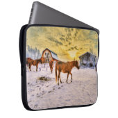 Pferde - Thema "Amerikanischer Western" Laptopschutzhülle (Vorne Rechts)