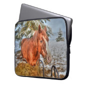 Pferde - Thema "Amerikanischer Western" Laptopschutzhülle (Vorderseite Links)