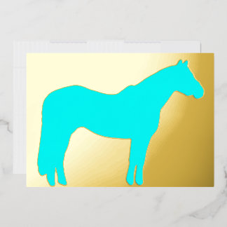 Pferde-Themen-Profi-Folie-Feiertagskarte Folien Feiertagskarte