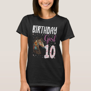 Pferde Tier 10. Geburtstag Mädchen Tag 10 Jahre al T-Shirt