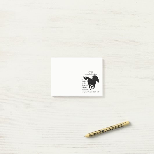 Pferde tragen die Weisheit des Heilkurses. Post-it Klebezettel (Auf Schreibtisch)