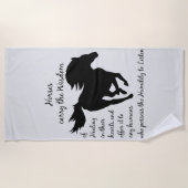 Pferde tragen Weisheit Tierhandtuch Strandtuch (Vorderseite)