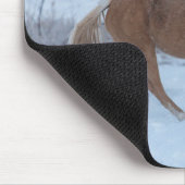 Pferde-Treck im Winter auf Hideout Ranch Mousepad (Ecke)