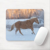 Pferde-Treck im Winter auf Hideout Ranch Mousepad (Mit Mouse)