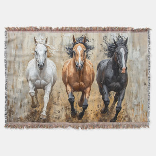 Pferde Trio Galopp Gemälde Decke