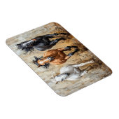 Pferde Trio Galopp Gemälde Magnet (Rechte Seite)