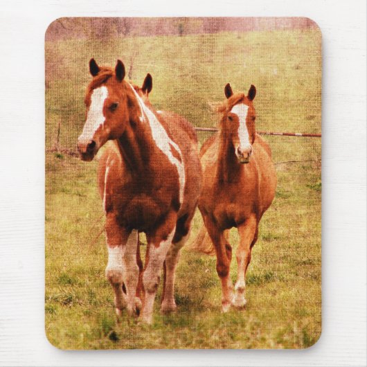 Pferde Trotting Mousepad (Vorne)