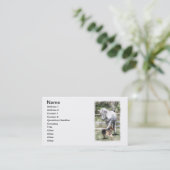 PFERDE-U. HUNDEspiel-AQUARELL Visitenkarte (Stehend Vorderseite)