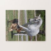 PFERDE-u. HUNDEspiel Puzzlespiel Puzzle (Horizontal)
