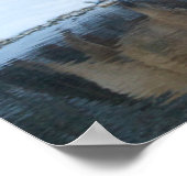 Pferde überqueren den Bach Poster (Ecke)