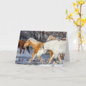 Pferde überqueren den Strom Karte (Gelbe Blume)