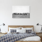 Pferde umrundet von Cowboys Fotograf Leinwanddruck (Insitu (Schlafzimmer))