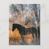 Pferde und Bäume Postkarte (Vorderseite)