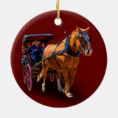 PFERDE UND BEFÖRDERUNG KERAMIK ORNAMENT (Hinten)