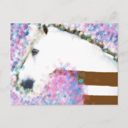 Pferde und Blumen Postkarte (Vorderseite)