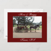 Pferde und Buggy, Kauai, HI Postkarte (Vorne/Hinten)