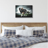 PFERDE UND FILLEN, CANVAS DRUCKEN, ZWEI FOALS KUNS LEINWANDDRUCK (Insitu (Schlafzimmer))
