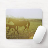 Pferde und Fohlen auf Weideland Mousepad (Mit Mouse)