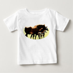 Pferde und Fohlen Baby T-shirt