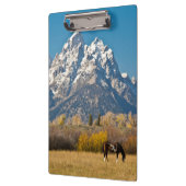 Pferde und Grand Tetons, Elchkopfranke Klemmbrett (Links)