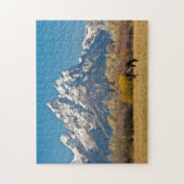 Pferde und Grand Tetons, Elchkopfranke Puzzle (Vertikal)
