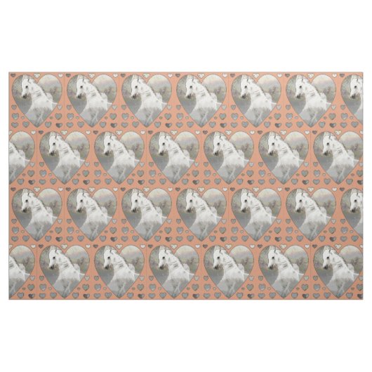 Pferde und Herz Stoff (Yard (91,4 cm))