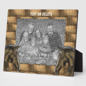 Pferde und Heuballen ergänzen Ihr Foto Personalisi Fotoplatte (Seite)