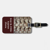 Pferde und Hufeisen auf Barnholz Cowboy Geschenke Gepäckanhänger (Vorderseite horizontal)