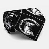 Pferde-und Hufeisen-Kratzer-Kunst Krawatte (Gerollt)