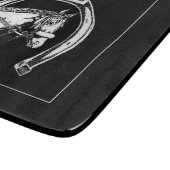 Pferde und Hufeisen Kunst, Dichtung und Musik Schneidebrett (Ecke)