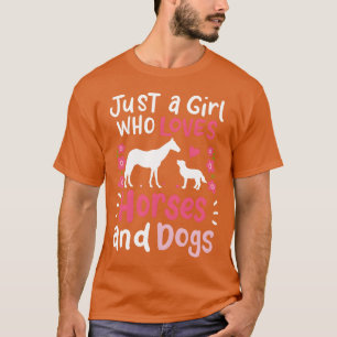Pferde und Hunde Pferd Hund vintage lustig T-Shirt