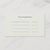 Pferde- und Hundetierarztverabredung und Terminkarte (Rückseite)