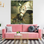 Pferde und Kätzchen, 1890 Leinwanddruck (Insitu (Wohnzimmer))