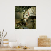 Pferde und Kätzchen, 1890 Poster (Küche)