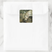 Pferde und Kätzchen, 1890 Quadratischer Aufkleber (Tasche)