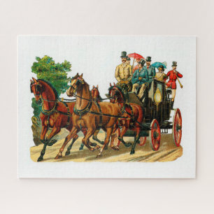 Pferde und Kutsche Puzzle
