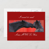 Pferde und Liebe Postkarte individuell anpassbar (Vorne/Hinten)