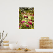 Pferde und Lilacs Poster (Küche)