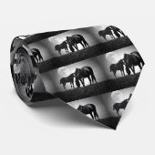 Pferde und Mond Krawatte (Gerollt)